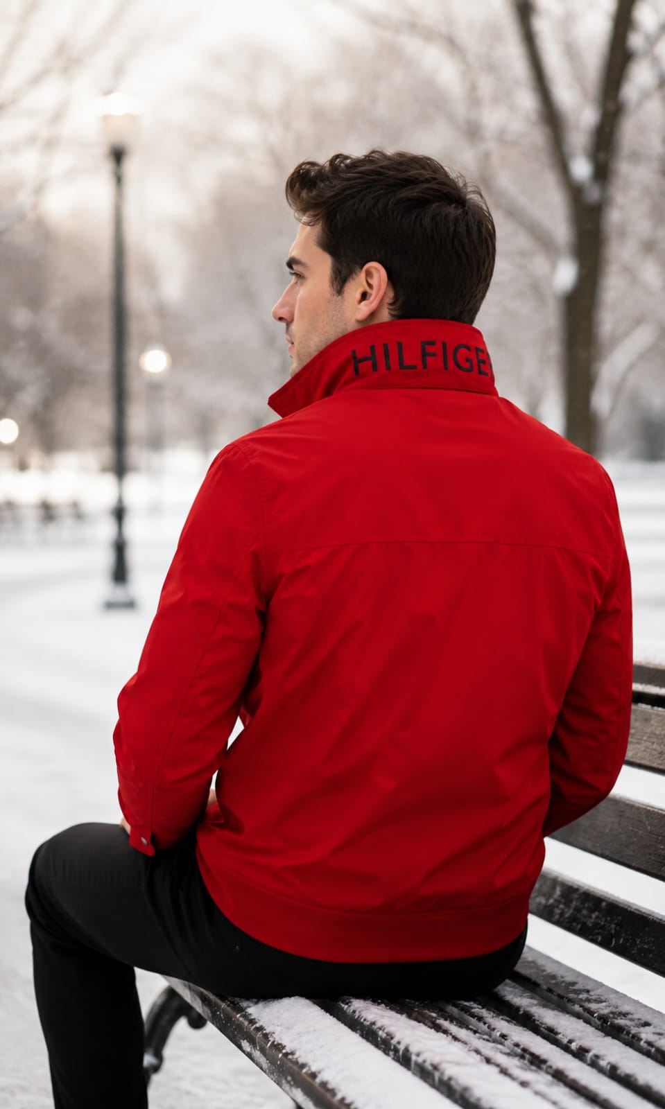 Chamarra Roja Para Caballero Tommy Hilfiger Con Gorro