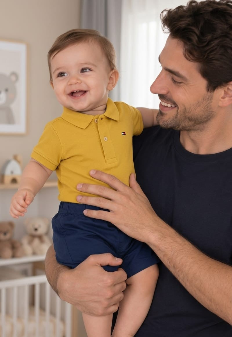 Playera para Bebé 3 a 6 Meses Color Mostaza