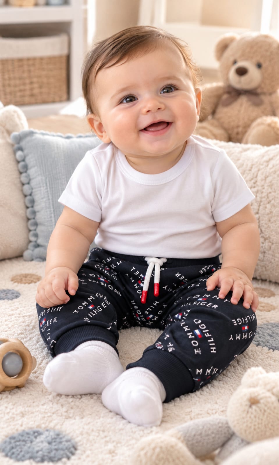 Pants Tommy Hilfiger para bebé meses azul marino