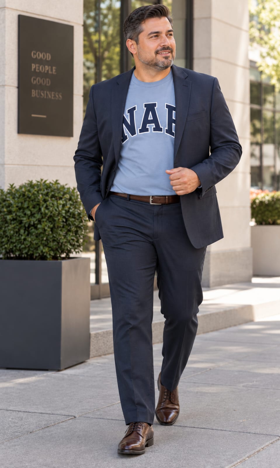 Playera GAP para Hombre Azul Claro VintageSoft con Logo NAP