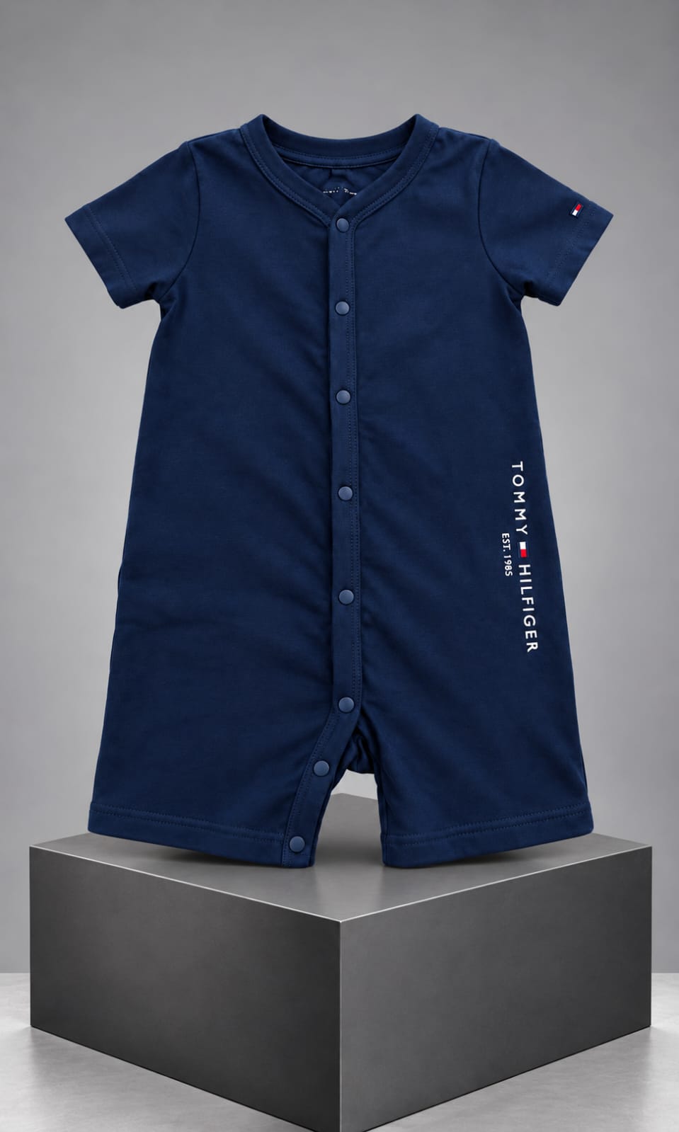 Mameluco de Pierna Corta Tommy Hilfiger para Bebé de 12 Meses en Azul Marino