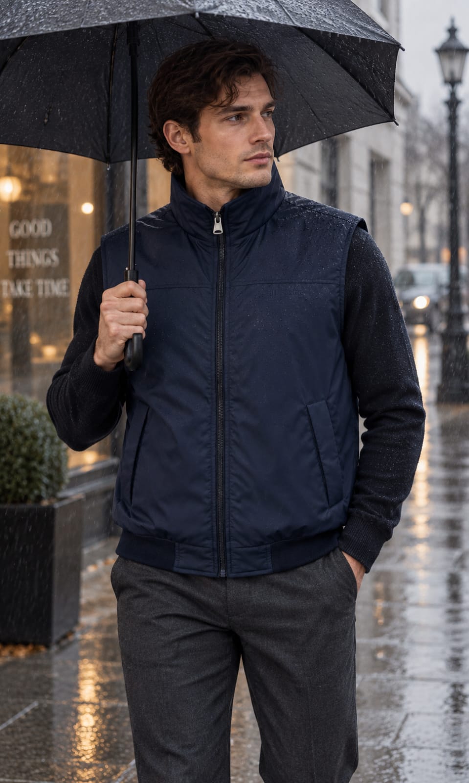 Chaleco Para Caballero Azul Marino Tommy Hilfiger Comodo