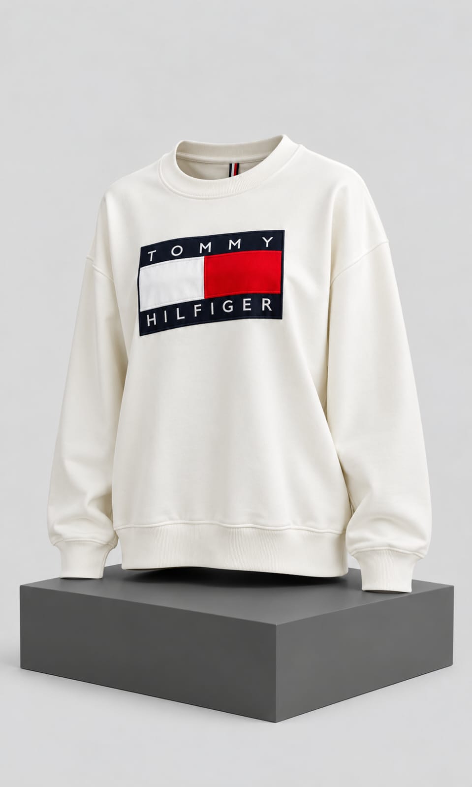 Sudadera para Mujer Blanca con Diseño Frontal Tommy Hilfiger