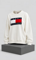 Sudadera para Mujer Blanca con Diseño Frontal Tommy Hilfiger