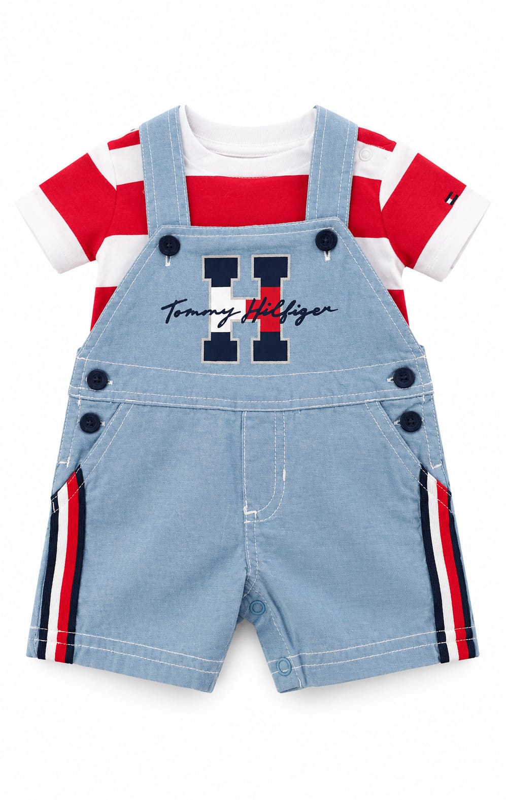 Conjunto de Overol y Playera para Niño 0 a 3 Meses Tommy Hilfiger