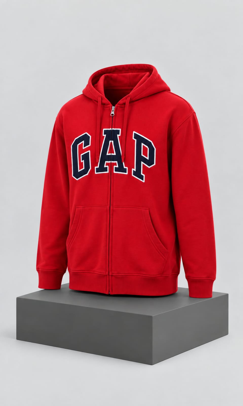 Sudadera GAP para Hombre Roja con Capucha y Cierre