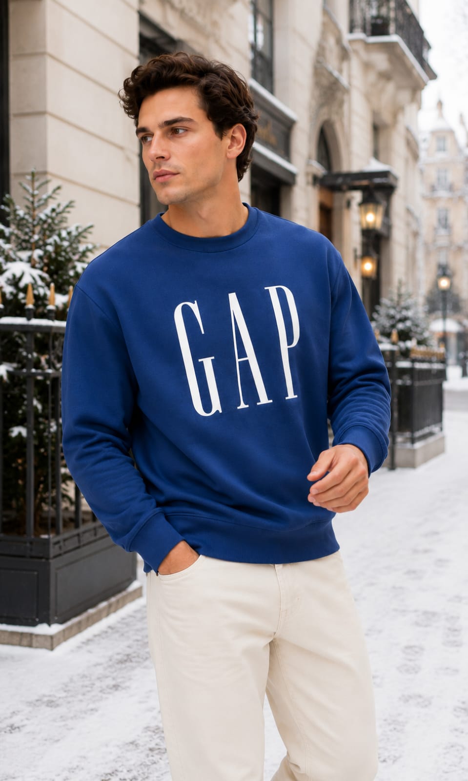 Sudadera GAP De Hombre Sin Gorro Color Azul