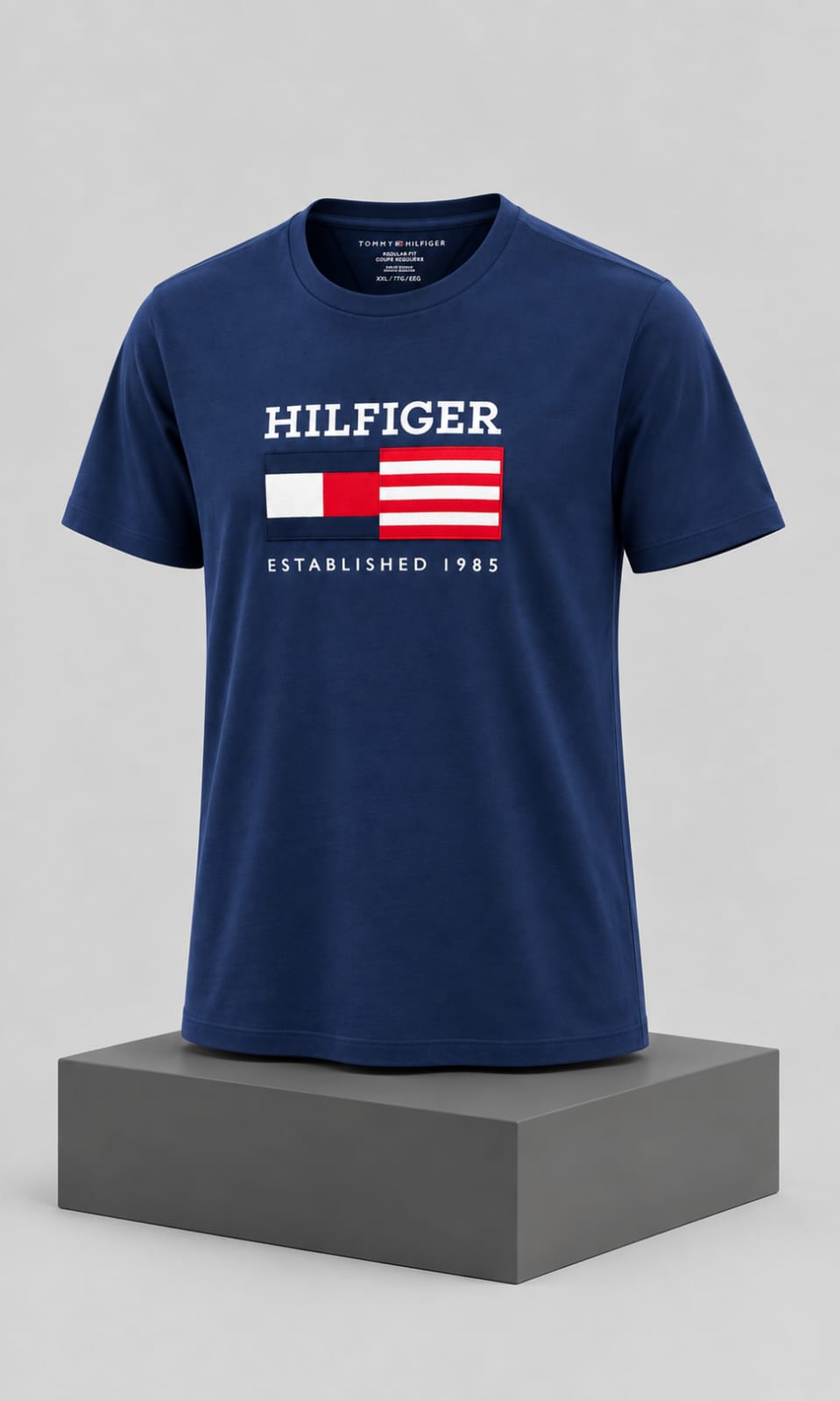 Playera para Hombre Azul Marino de Cuello Redondo Tommy Hilfiger