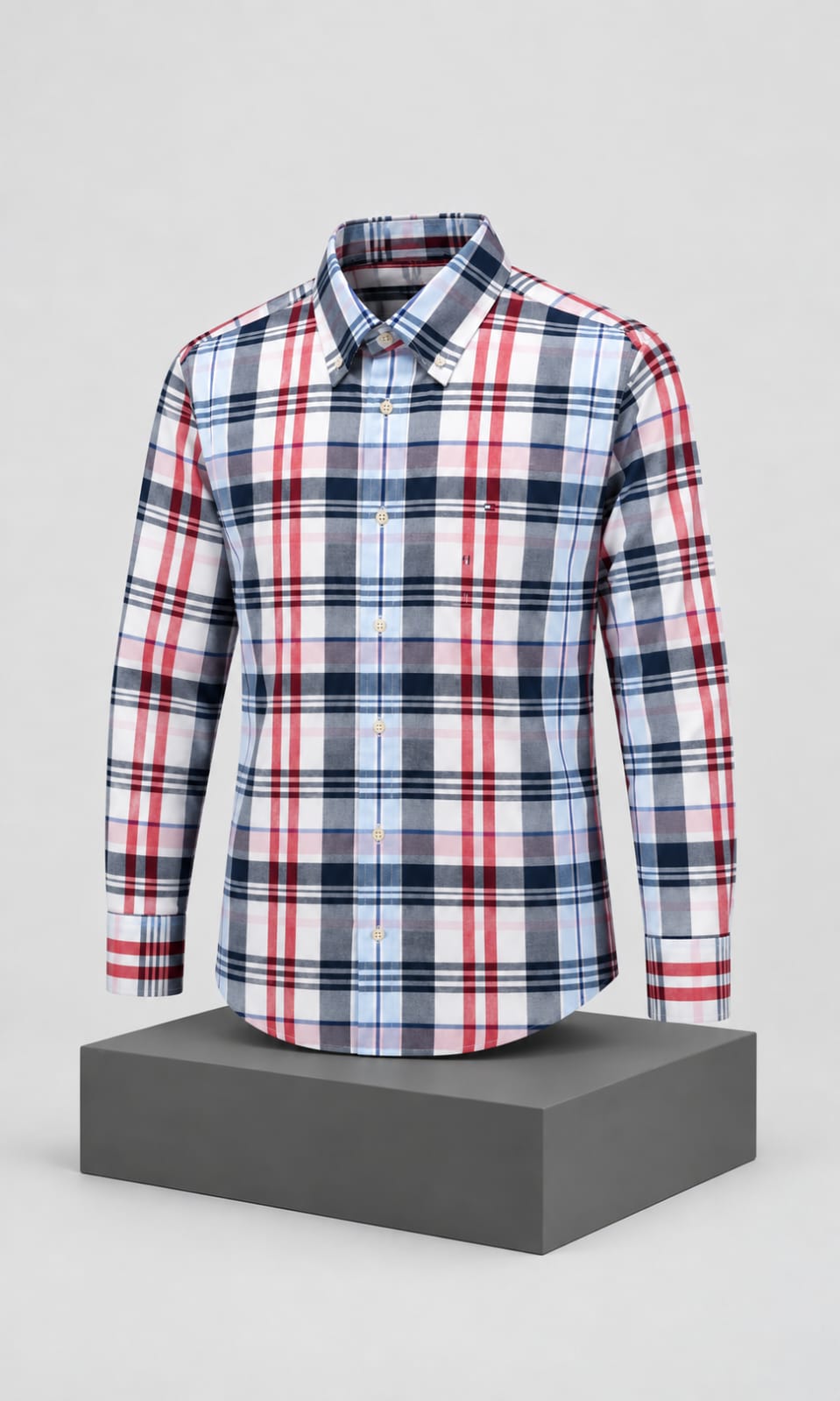 Camisa de Hombre a Cuadros Multicolor Manga Larga Tommy Hilfiger
