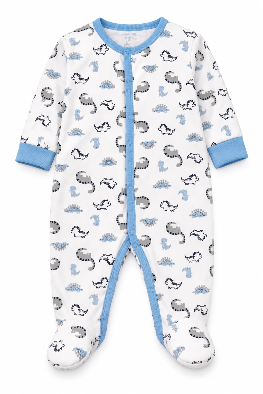 Conjunto de 7 piezas para bebé 6-9 meses azul claro, gris y blanco