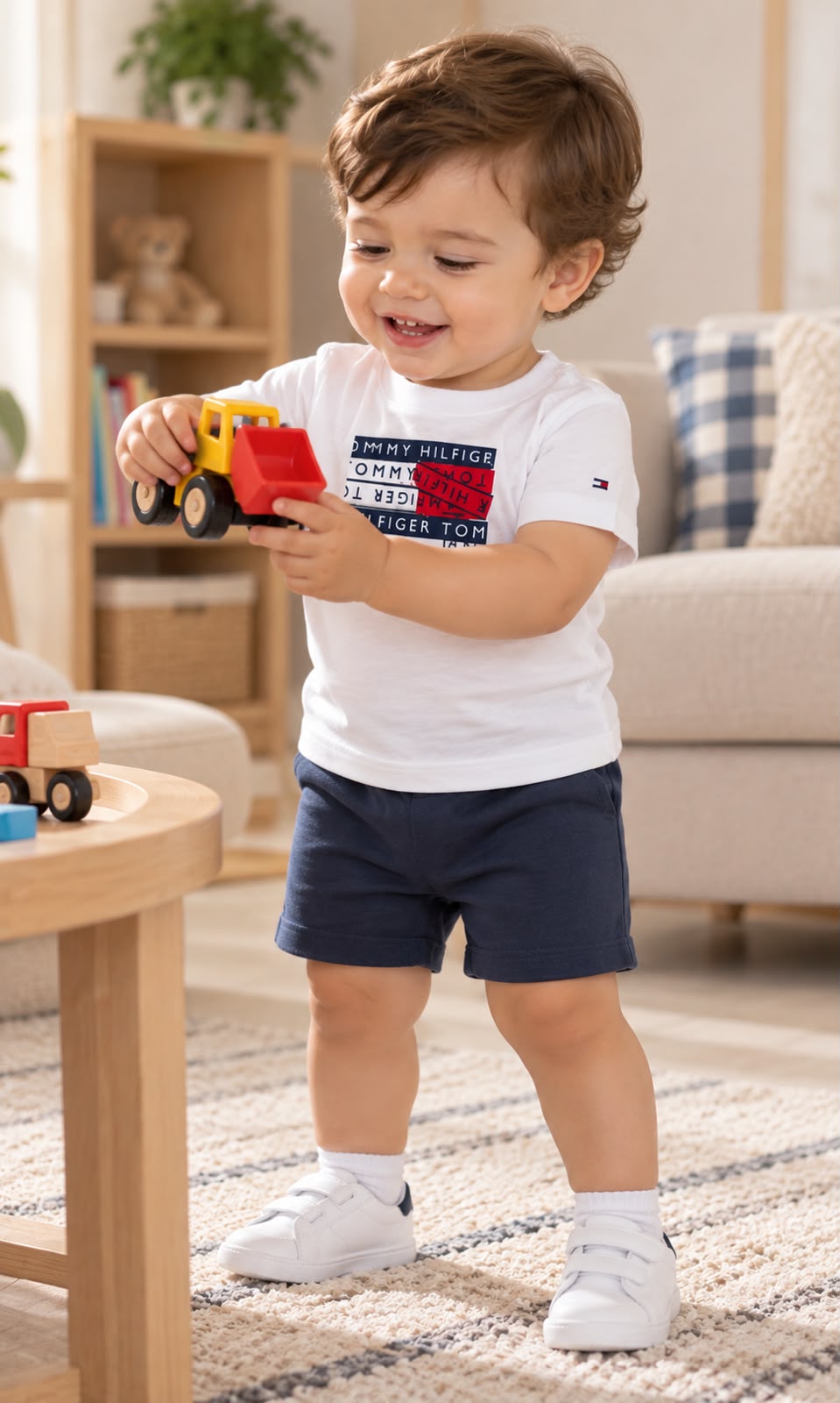 Playera Tommy Hilfiger para Bebé Talla 18 Meses Color Blanco