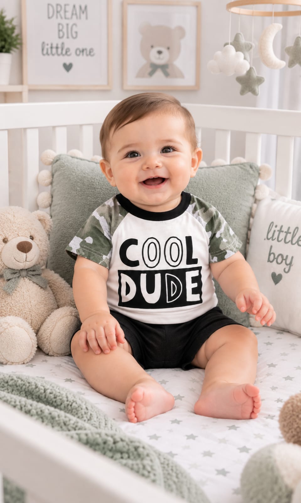 Playera First Impressions de Manga Corta para Niño 3 a 6 Meses