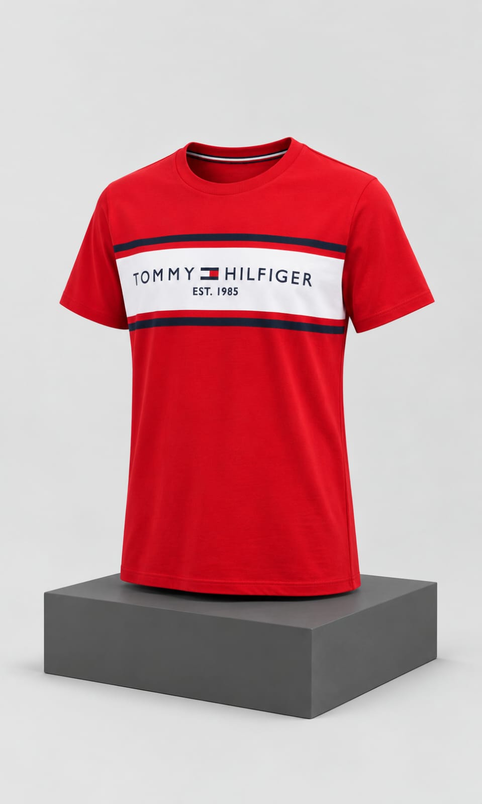 Playera para Hombre Roja Cuello Redondo Manga Corta Tommy Hilfiger