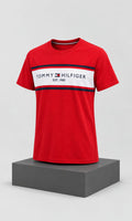 Playera para Hombre Roja Cuello Redondo Manga Corta Tommy Hilfiger