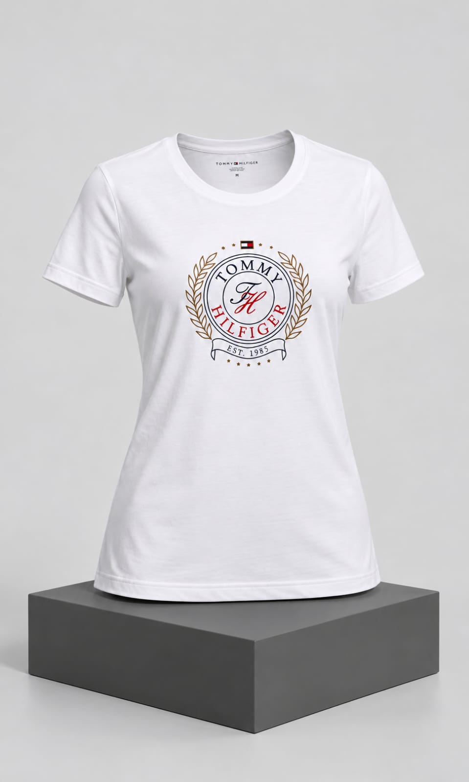 Playera para Mujer Blanca Cuello Redondo Manga Corta Tommy Hilfiger