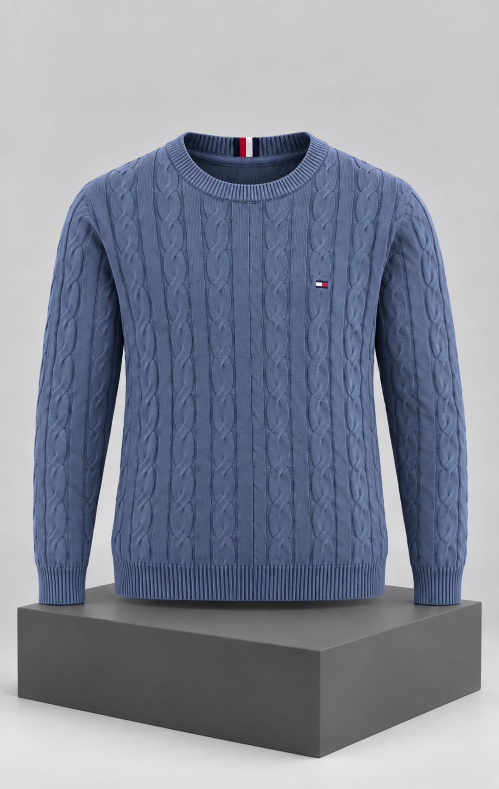 Suéter para Hombre Azul con Cuello Redondo Tommy Hilfiger