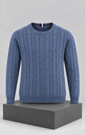 Suéter para Hombre Azul con Cuello Redondo Tommy Hilfiger