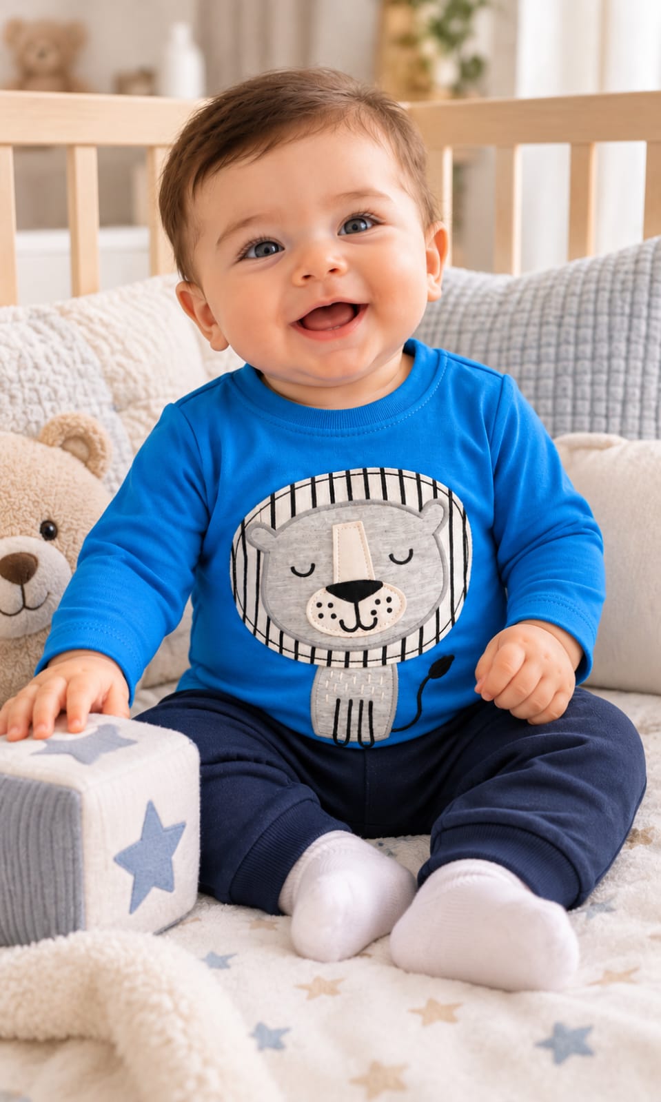 Playera de Manga Larga First Impressions para Bebé 3-6 Meses Azul