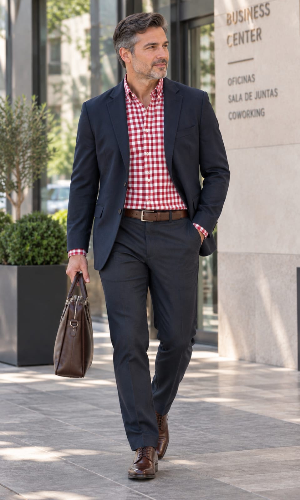 Camisa de Hombre Manga Larga a Cuadros Rojo y Blanco Tommy Hilfiger