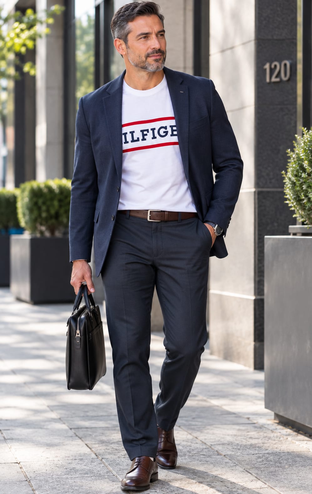 Playera para Hombre Blanca Cuello Redondo Manga Corta Tommy Hilfiger