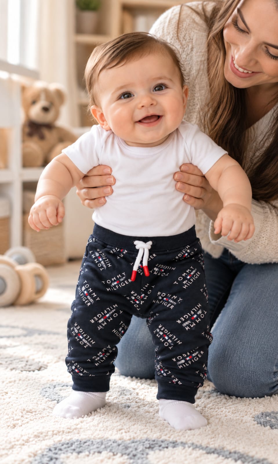 Pants Tommy Hilfiger para bebé meses azul marino