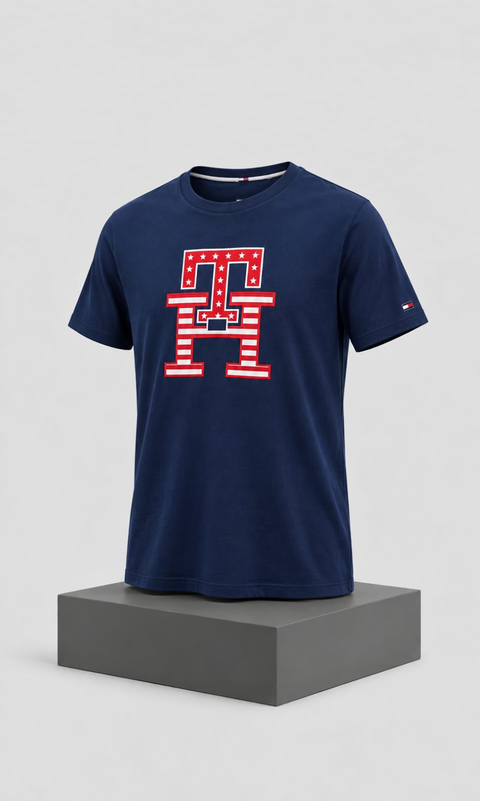 Playera para Hombre Azul Marino Cuello Redondo Tommy Hilfiger