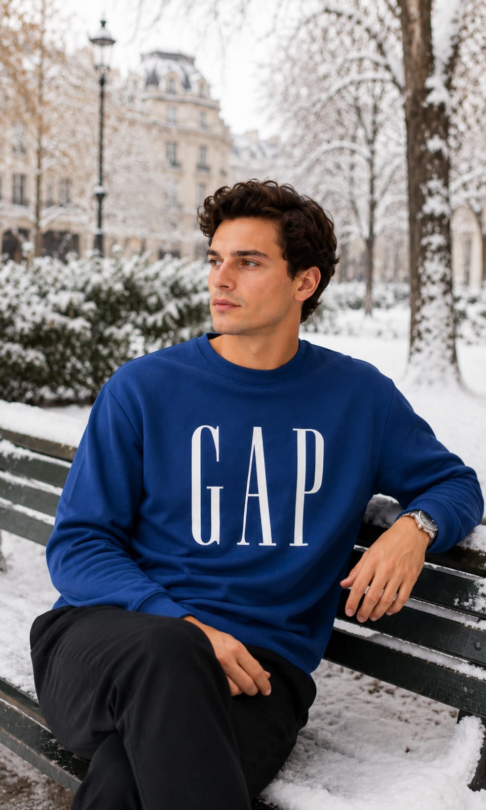 Sudadera GAP De Hombre Sin Gorro Color Azul