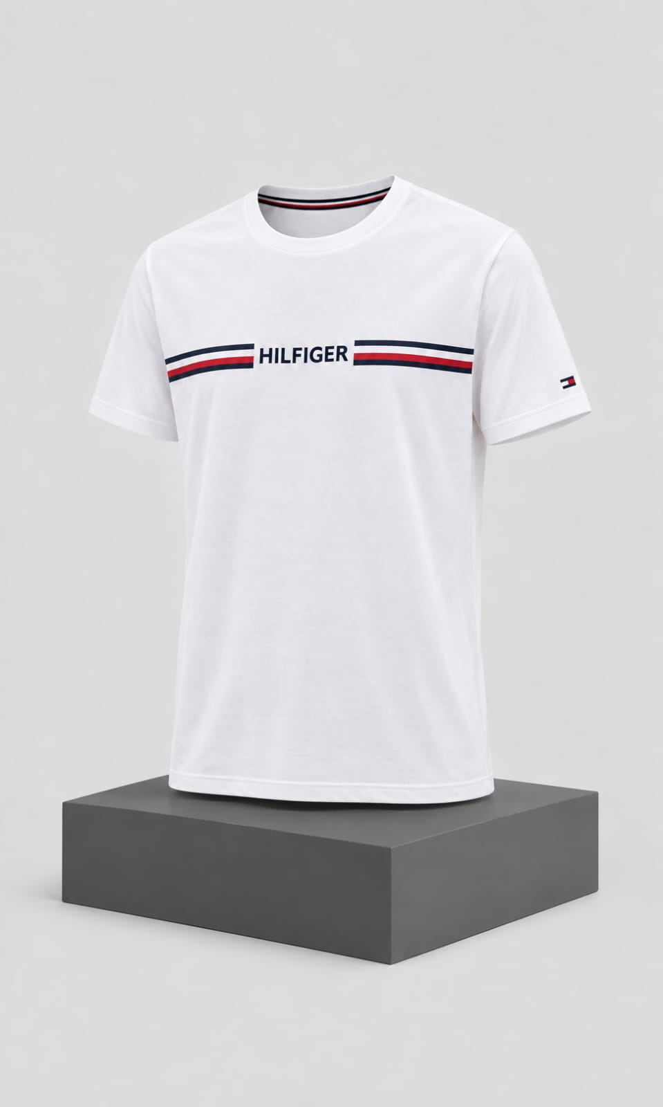 Playera para Hombre Blanca de Cuello Redondo Tommy Hilfiger
