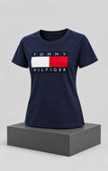 Playera para Mujer Azul Marino Amplia Cuello Redondo Tommy Hilfiger