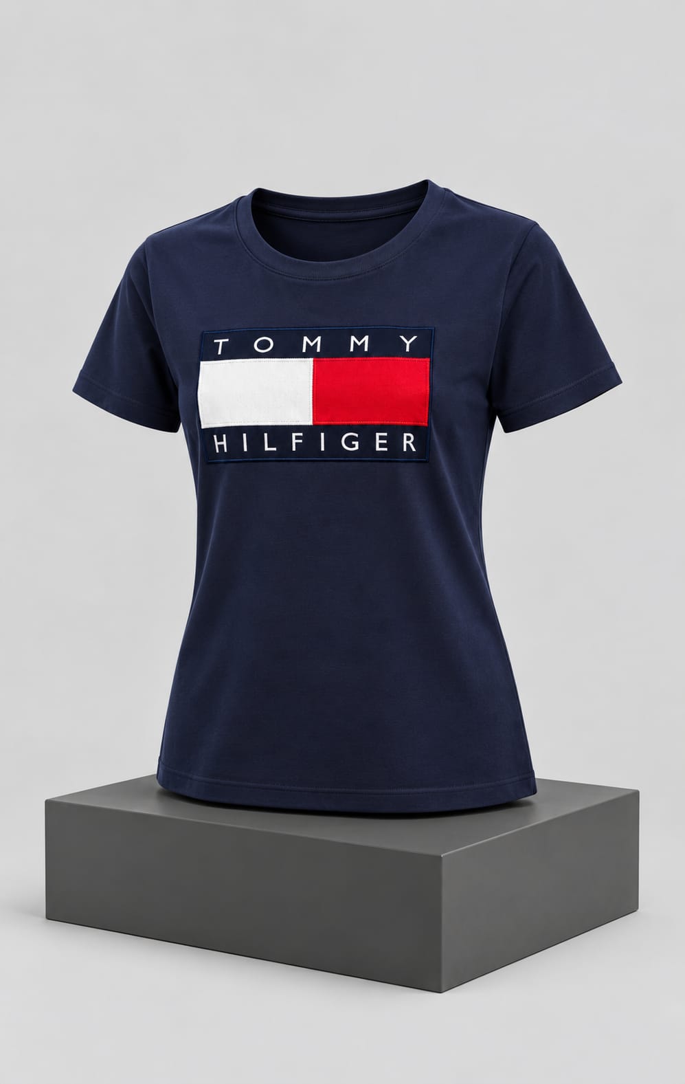 Playera para Mujer Azul Marino Amplia Cuello Redondo Tommy Hilfiger