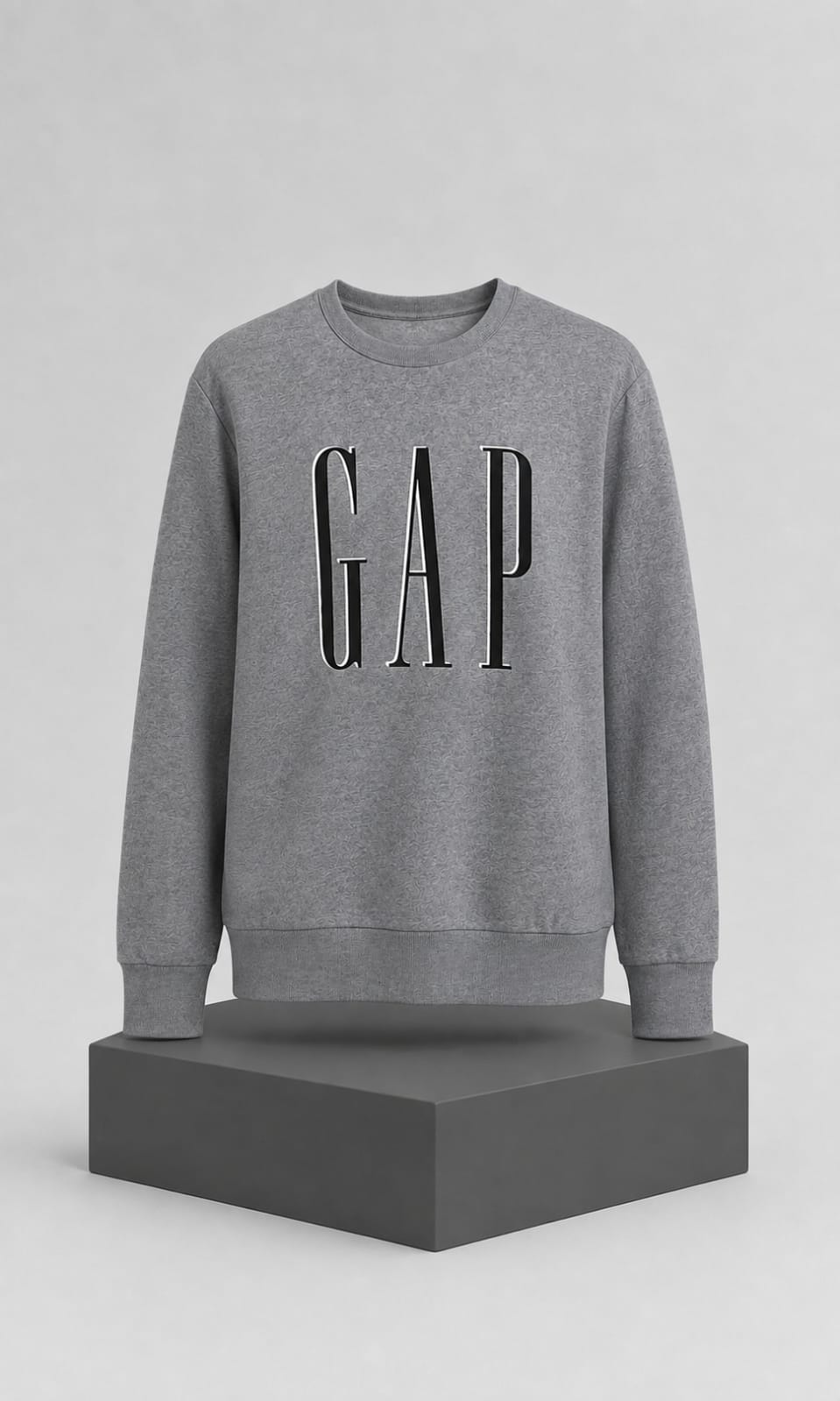 Sudadera GAP Para Hombre Color Gris Cuello Redondo Sin Gorro