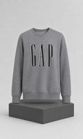 Sudadera GAP Para Hombre Color Gris Cuello Redondo Sin Gorro