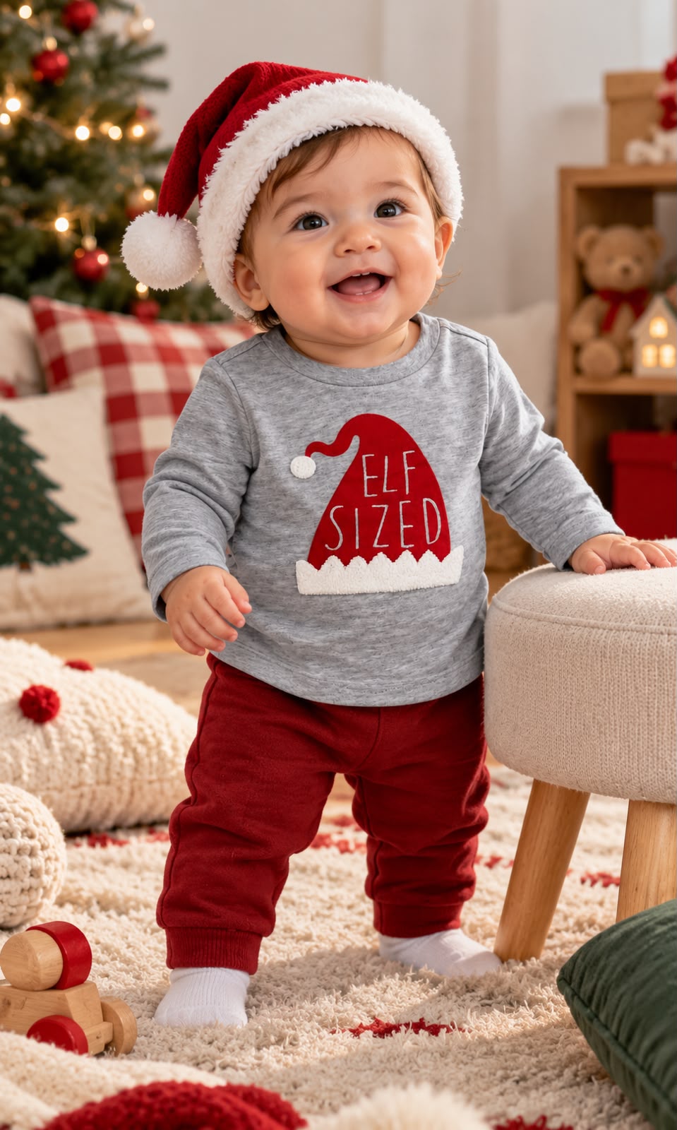 Playera de manga larga First Impressions para bebé 6-9 meses gris