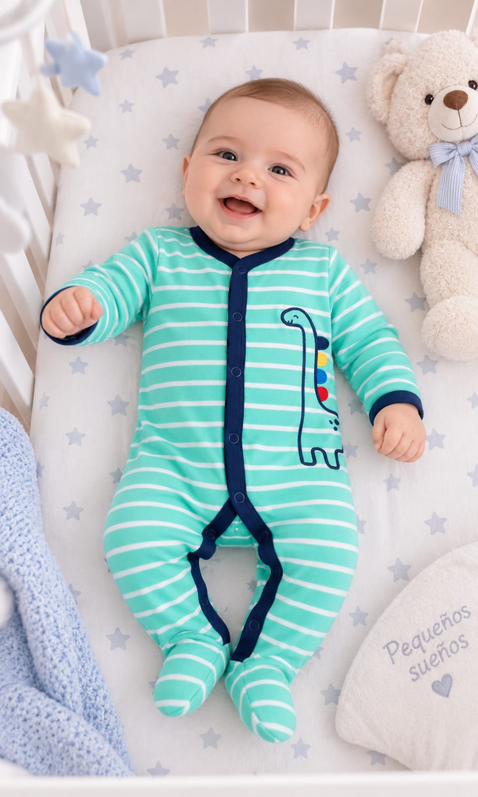 Mameluco Completo Carter's Manga Larga para Bebé Niño 3 Meses