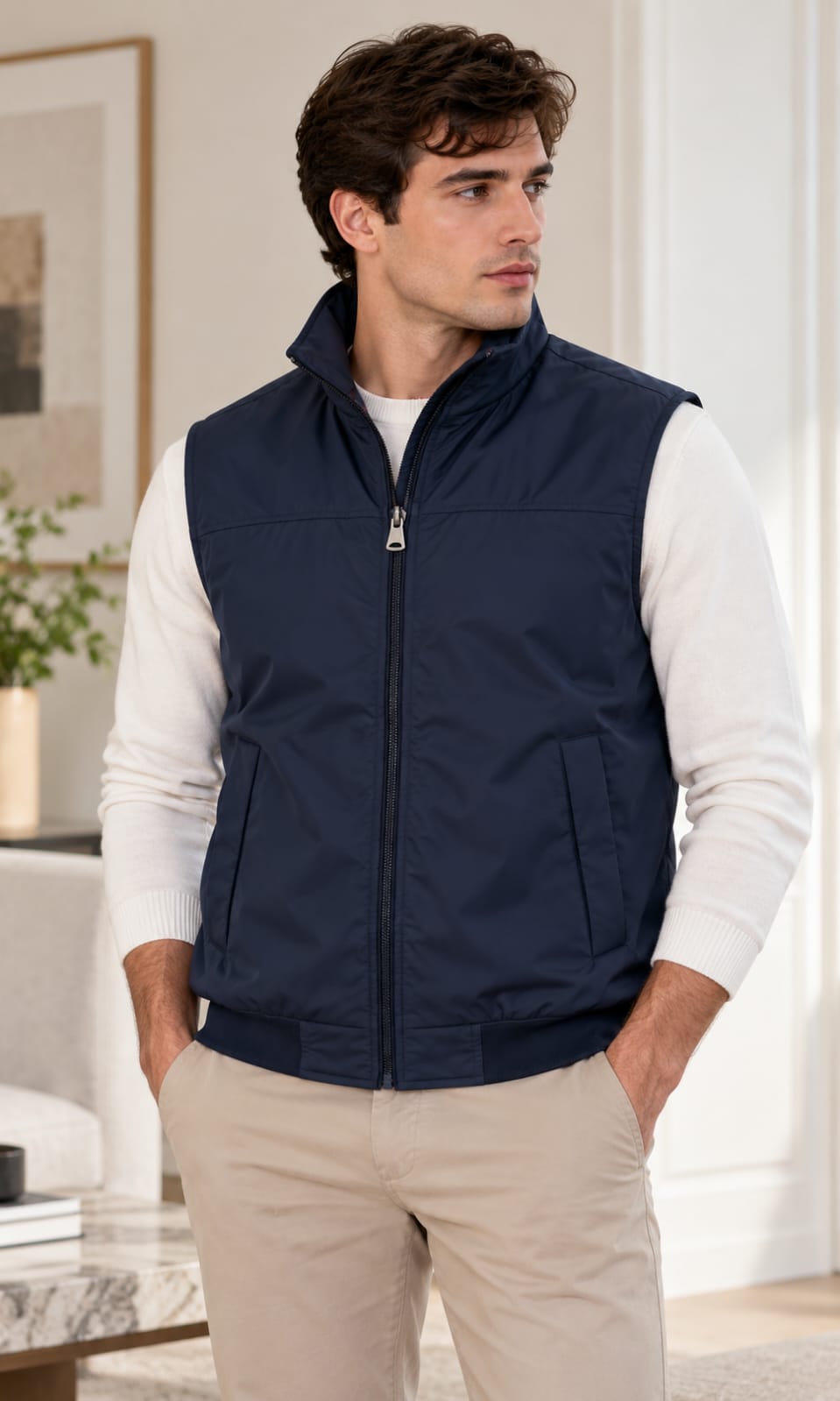 Chaleco Para Caballero Azul Marino Tommy Hilfiger Comodo