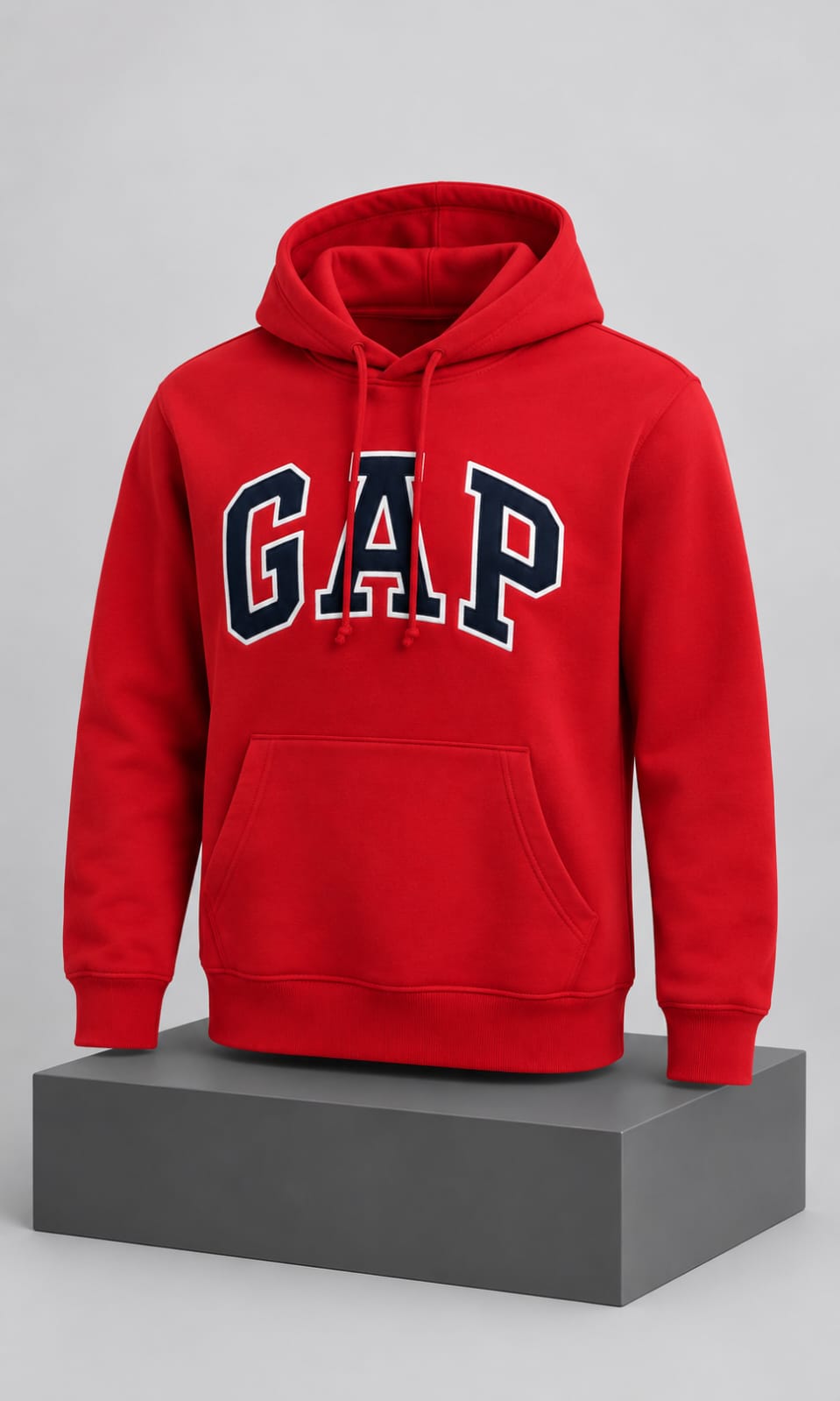 Sudadera GAP para Hombre Roja con Capucha y Bolsillo Frontal