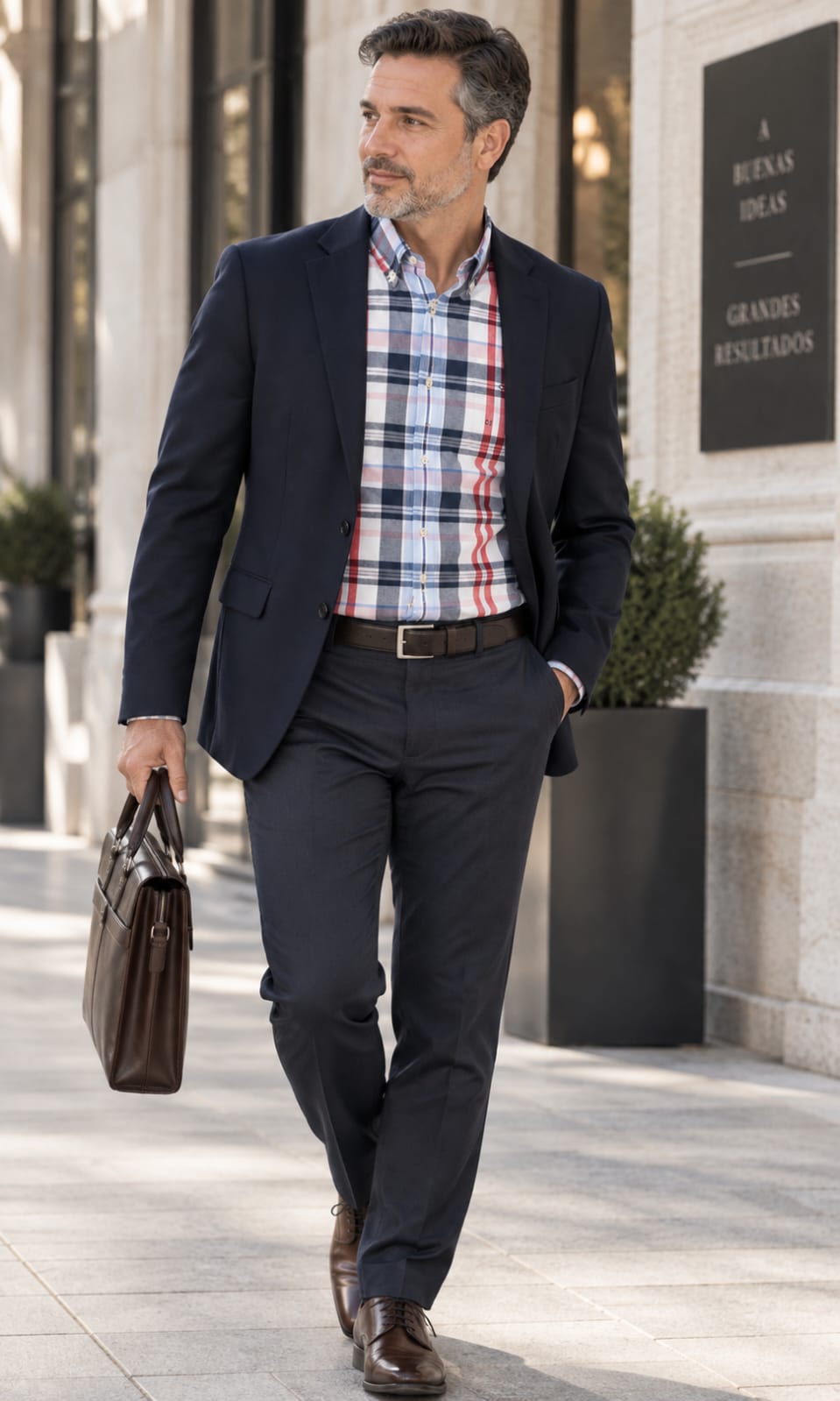 Camisa de Hombre a Cuadros Multicolor Manga Larga Tommy Hilfiger