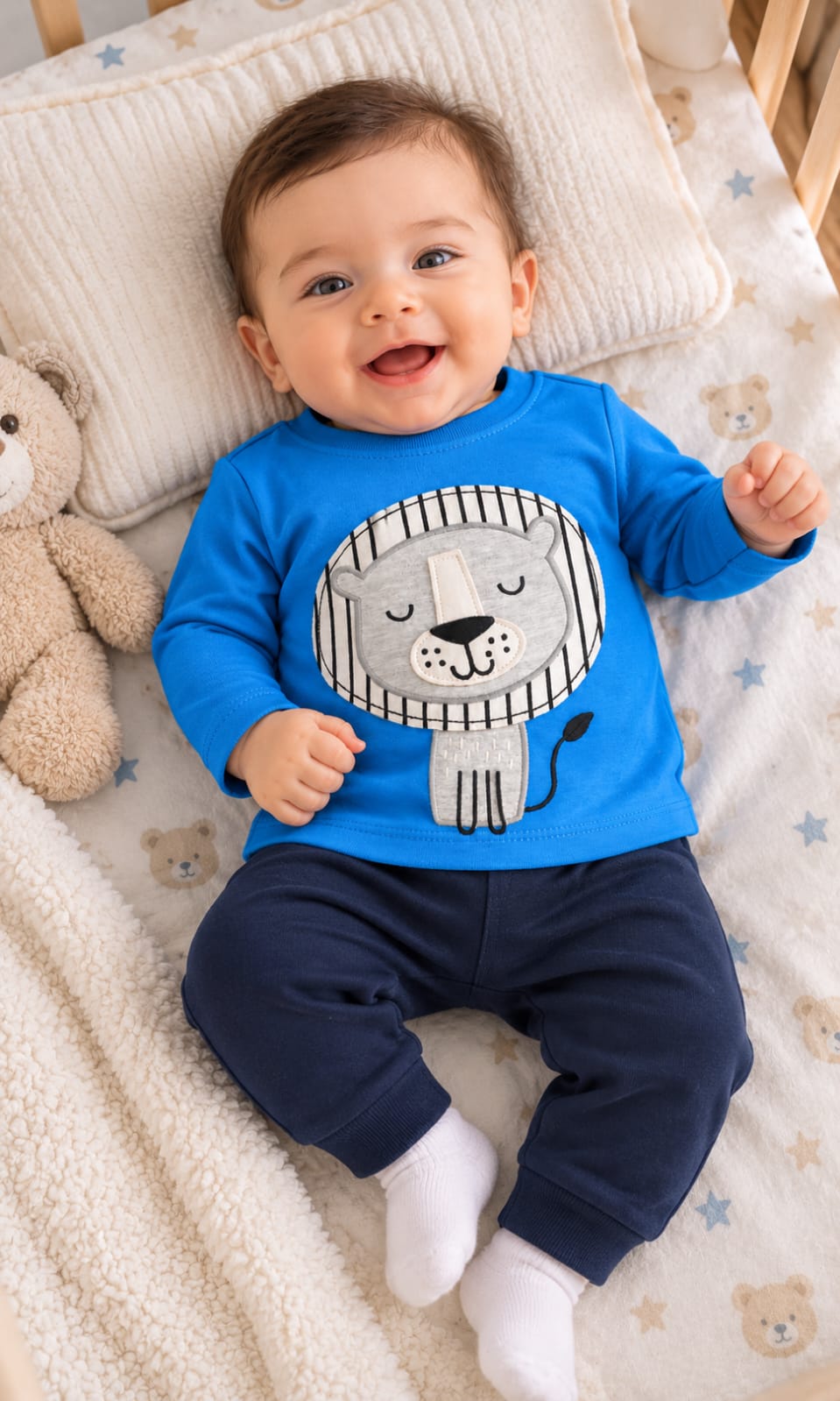 Playera de Manga Larga First Impressions para Bebé 3-6 Meses Azul