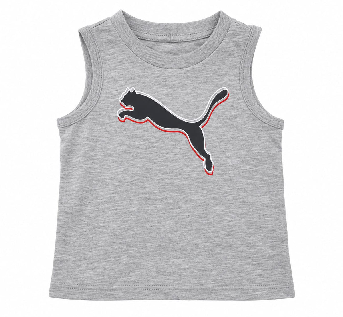 Conjunto para bebé de 12 meses con camiseta sin mangas y short gris y negro