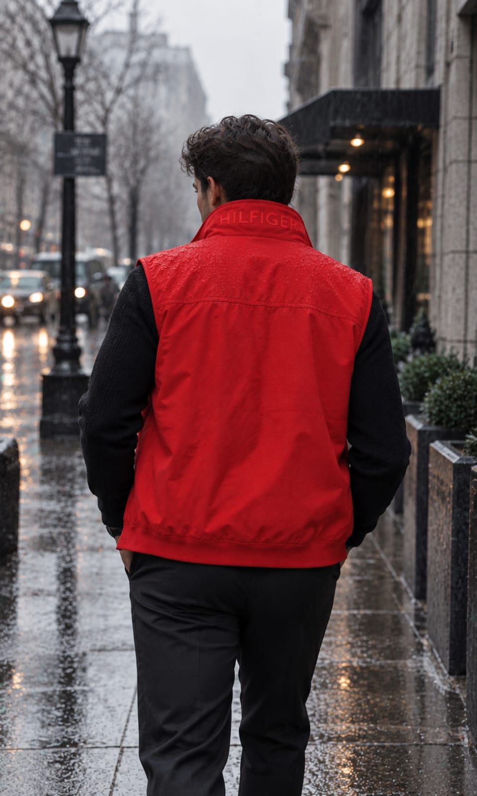 Chaleco Rojo Para Caballero Cuello Alto Tommy Hilfiger