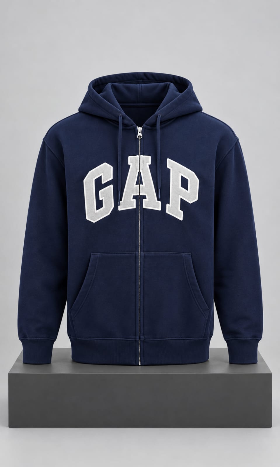 Sudadera GAP para Hombre Azul Marino con Capucha y Cierre Frontal