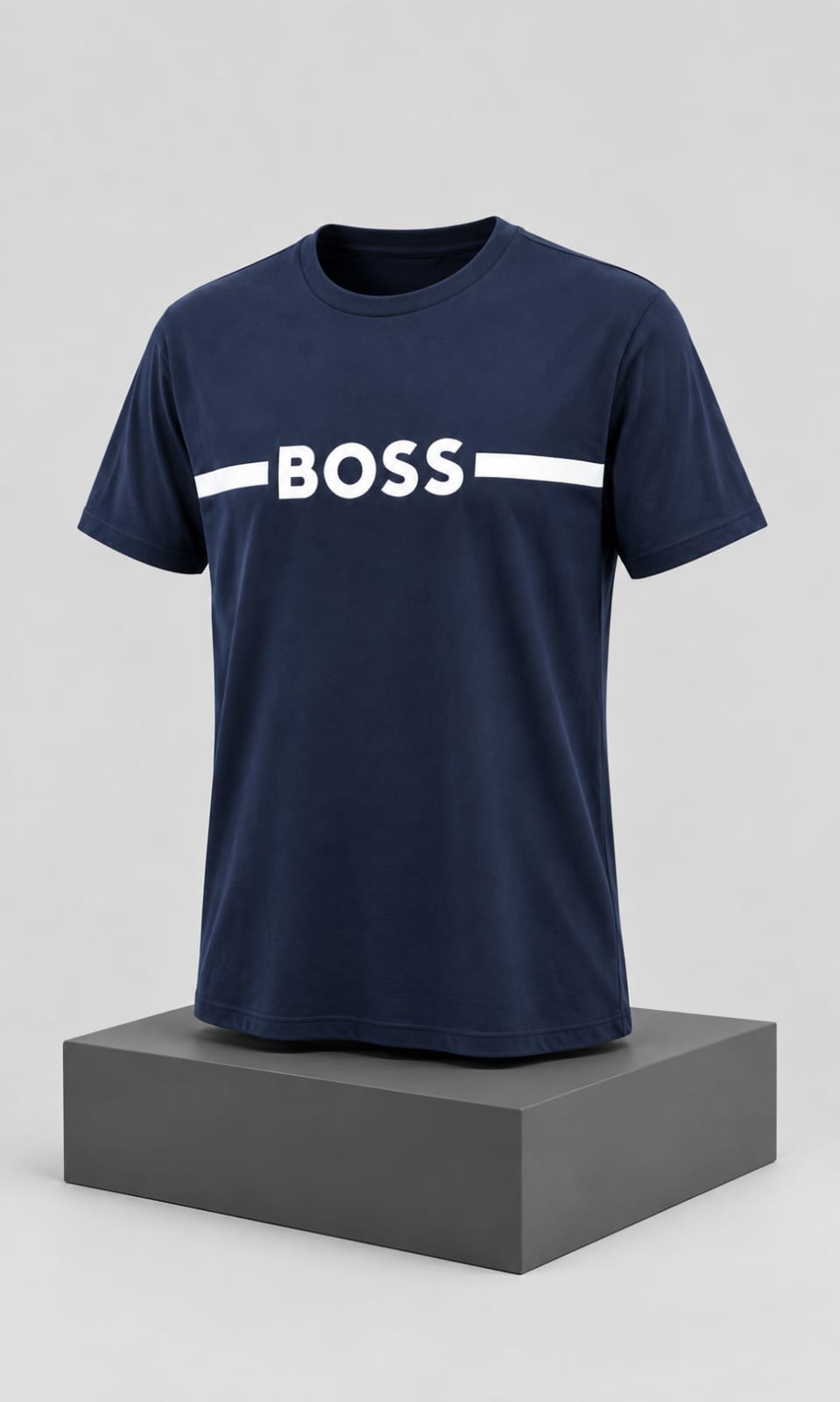 Playera BOSS para Hombre Azul Marino de Manga Corta