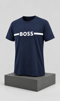 Playera BOSS para Hombre Azul Marino de Manga Corta