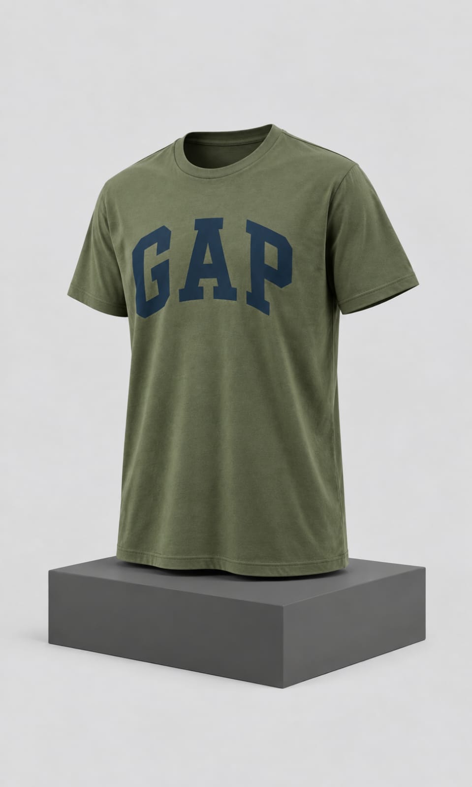 Playera GAP para Hombre Verde Olivo con Logo Cuello Redondo