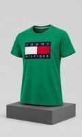 Playera para Hombre Verde Cuello Redondo Manga Corta Tommy Hilfiger