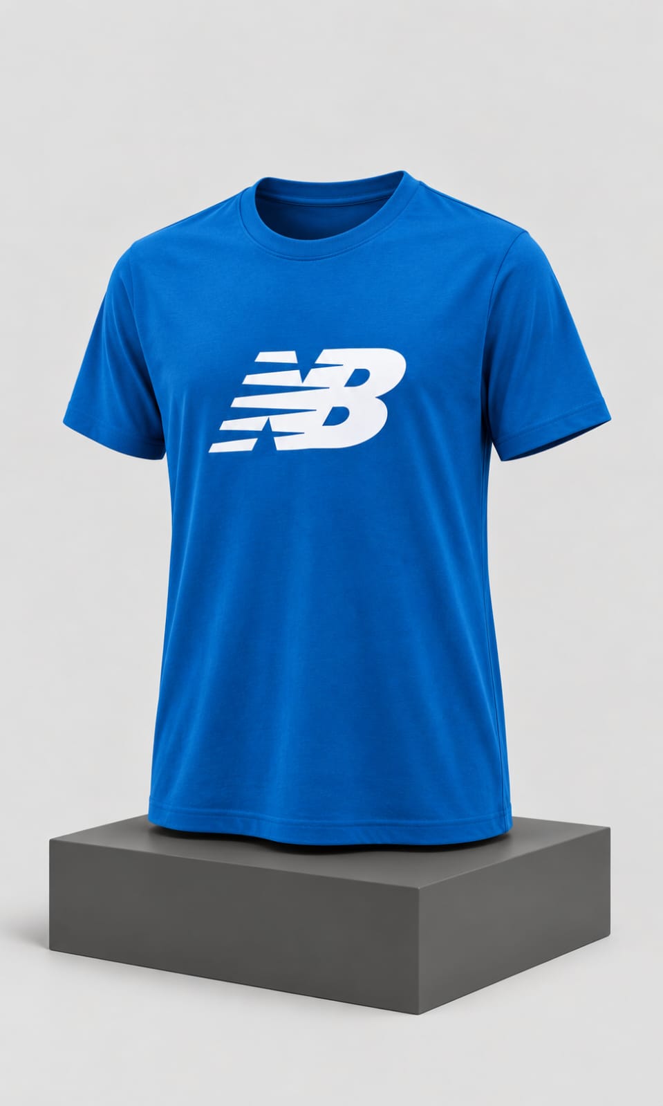 Playera New Balance para Hombre Azul de Manga Corta