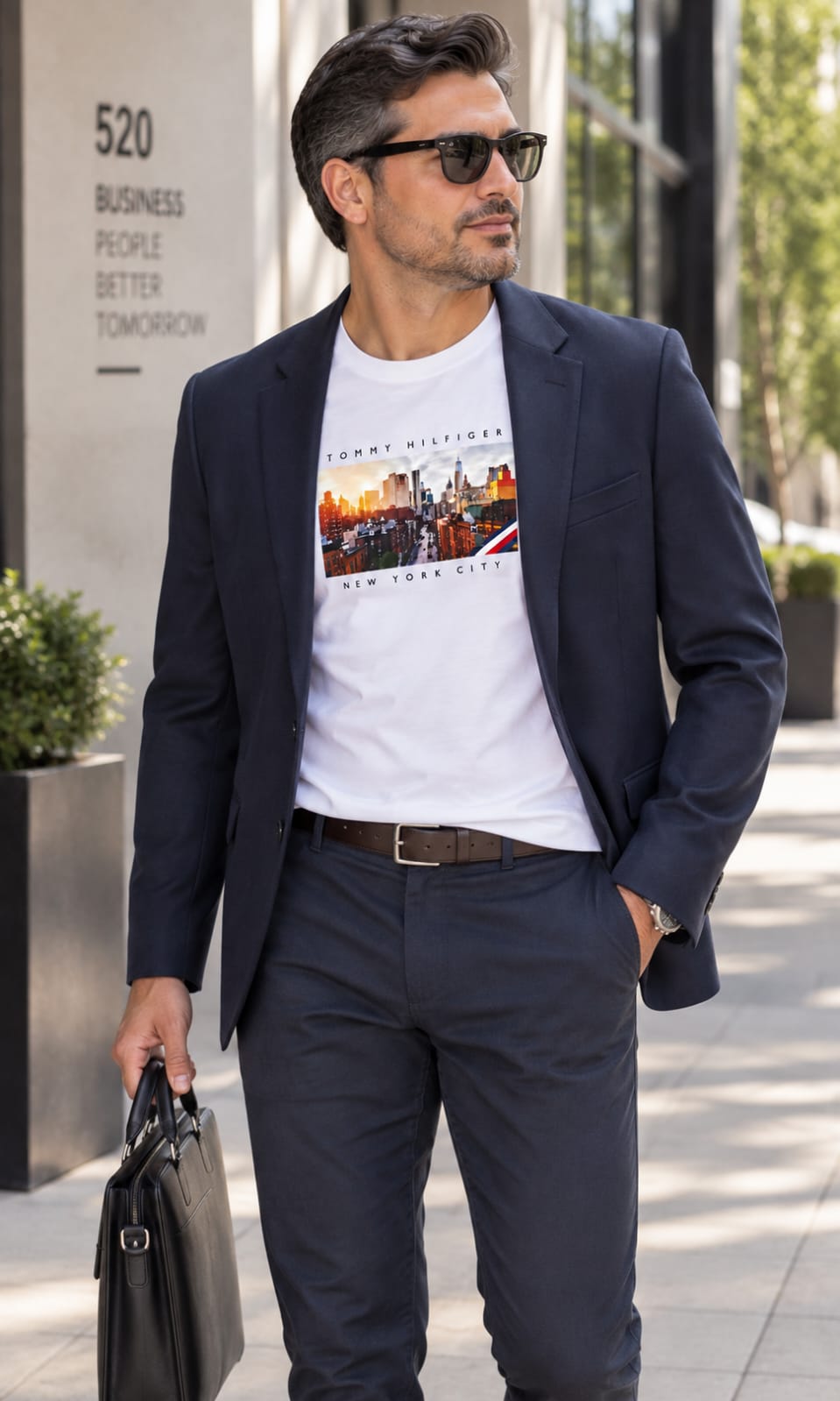 Playera para Hombre Blanca Cuello Redondo Manga Corta Tommy Hilfiger