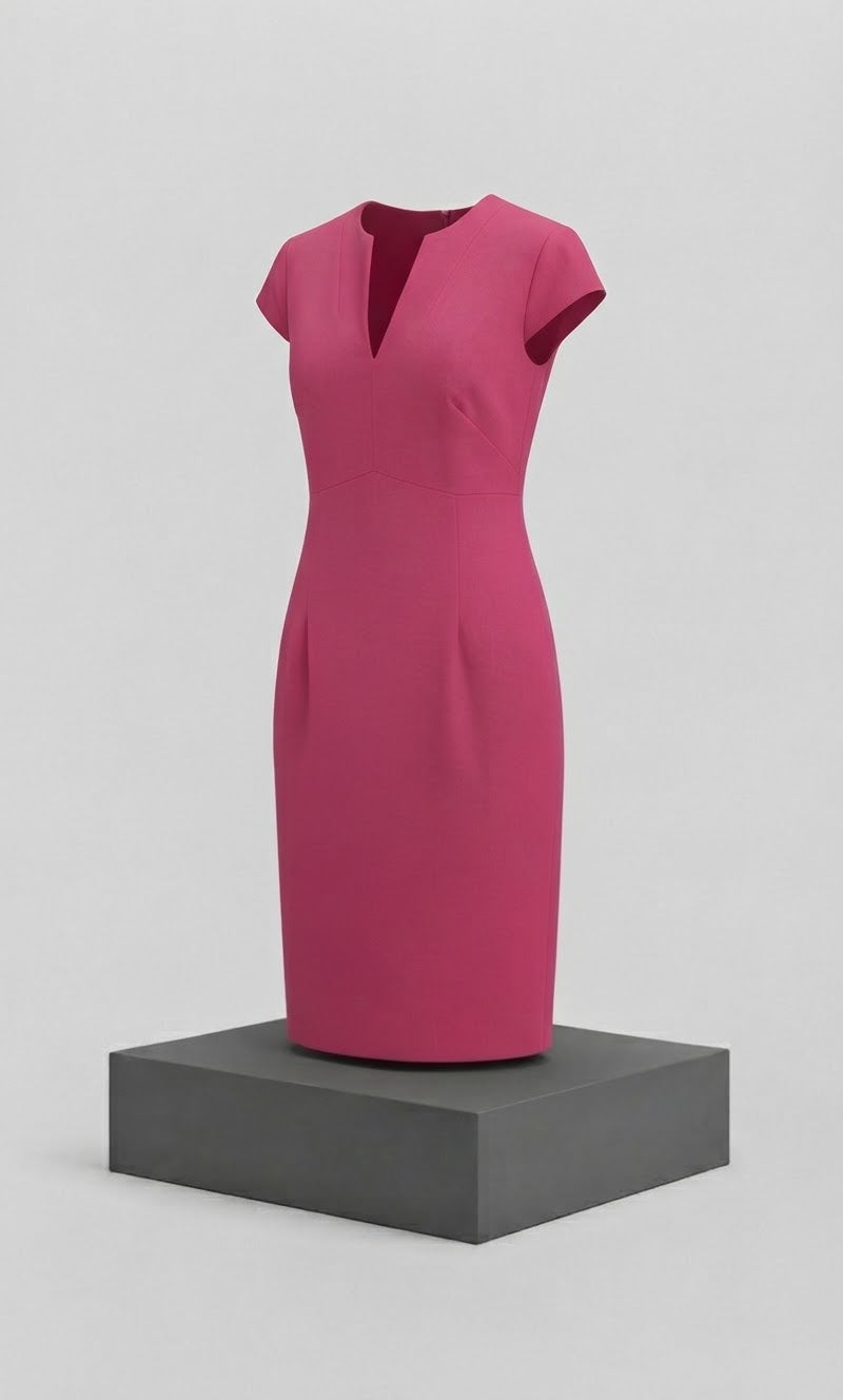 Vestido Calvin Klein para Mujer Color Rosa con Escote en V