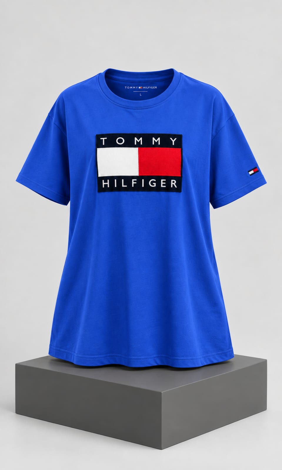 Playera para Mujer Azul Rey Amplia Cuello Redondo Tommy Hilfiger
