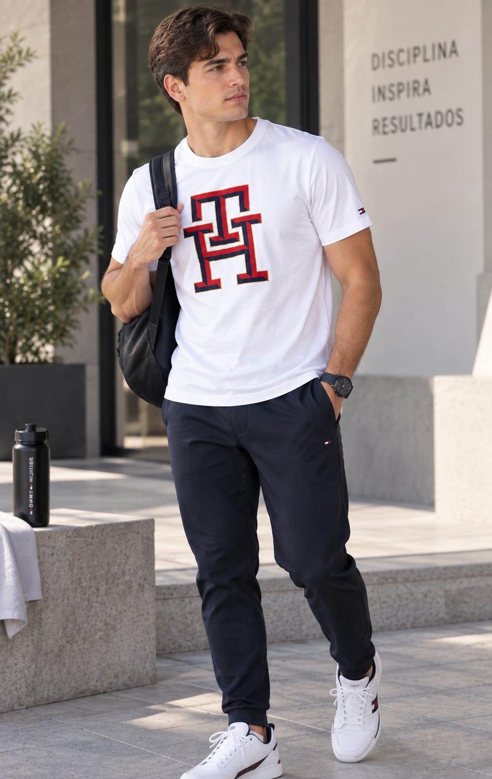 Playera para Hombre Blanca Cuello Redondo Tommy Hilfiger